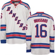Reebok New York Rangers NO.16 Derick Brassard Men's Jersey (White Authentic Away)