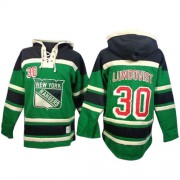 Old Time Hockey New York Rangers NO.30 Henrik Lundqvist Men's Jersey (Green Authentic St. Patrick's Day McNary Lace Hoodie)