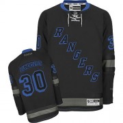 Reebok New York Rangers NO.30 Henrik Lundqvist Men's Jersey (Black Ice Authentic)