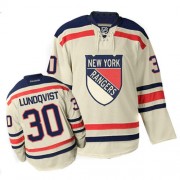 Reebok New York Rangers NO.30 Henrik Lundqvist Men's Jersey (Cream Premier Winter Classic)