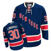 Reebok New York Rangers NO.30 Henrik Lundqvist Men's Jersey (Navy Blue Premier Third)