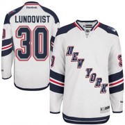 Reebok New York Rangers NO.30 Henrik Lundqvist Men's Jersey (White Authentic 2014 Stadium Series)
