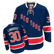 Reebok New York Rangers NO.30 Henrik Lundqvist Youth Jersey (Navy Blue Authentic Third)