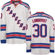 Reebok New York Rangers NO.30 Henrik Lundqvist Youth Jersey (White Authentic Away)