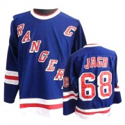 CCM New York Rangers NO.68 Jaromir Jagr Men's Jersey (Royal Blue Authentic Throwback)