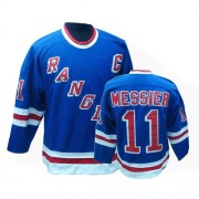 CCM New York Rangers NO.11 Mark Messier Men's Jersey (Royal Blue Authentic Throwback)