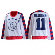 CCM New York Rangers NO.11 Mark Messier Men's Jersey (White Authentic 75th All Star Throwback)