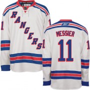 Reebok New York Rangers NO.11 Mark Messier Men's Jersey (White Authentic Away)
