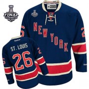 Reebok New York Rangers NO.26 Martin St.Louis Men's Jersey (Navy Blue Authentic Third 2014 Stanley Cup)