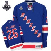 Reebok New York Rangers NO.26 Martin St.Louis Men's Jersey (Royal Blue Authentic Home 2014 Stanley Cup)