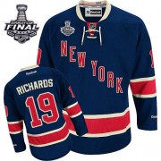 Reebok New York Rangers NO.19 Brad Richards Men's Jersey (Navy Blue Authentic Third 2014 Stanley Cup)