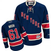 Reebok New York Rangers NO.61 Rick Nash Men's Jersey (Navy Blue Authentic Third)