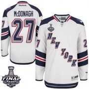 Reebok New York Rangers NO.27 Ryan McDonagh Men's Jersey (White Authentic 2014 Stanley Cup 2014 Stadium Series)