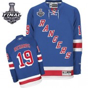 Reebok New York Rangers NO.19 Brad Richards Men's Jersey (Royal Blue Authentic Home 2014 Stanley Cup)