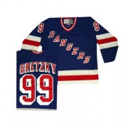 CCM New York Rangers NO.99 Wayne Gretzky Men's Jersey (Royal Blue Authentic Throwback)