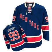 Reebok New York Rangers NO.99 Wayne Gretzky Men's Jersey (Navy Blue Authentic Third)