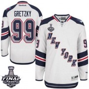 Reebok New York Rangers NO.99 Wayne Gretzky Men's Jersey (White Authentic 2014 Stanley Cup 2014 Stadium Series)
