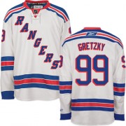 Reebok New York Rangers NO.99 Wayne Gretzky Men's Jersey (White Premier Away)