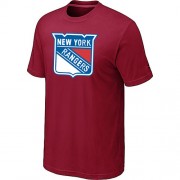 New York Rangers Mens Team Logo Short Sleeve T-Shirt - Red