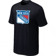 New York Rangers Mens Team Logo Short Sleeve T-Shirt - Black