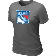 New York Rangers Women's Team Logo Short Sleeve T-Shirt - Dark Grey