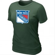 New York Rangers Women's Team Logo Short Sleeve T-Shirt - Dark Green