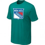 New York Rangers Mens Team Logo Short Sleeve T-Shirt - Green