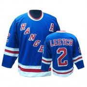 CCM New York Rangers NO.2 Brian Leetch Men's Jersey (Royal Blue Authentic Throwback)
