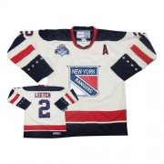 Reebok New York Rangers NO.2 Brian Leetch Men's Jersey (White Authentic Winter Classic)