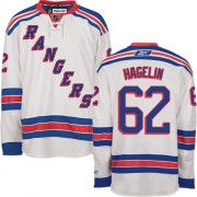 Reebok New York Rangers NO.62 Carl Hagelin Men's Jersey (White Authentic Away)