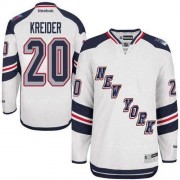 Reebok New York Rangers NO.20 Chris Kreider Men's Jersey (White Authentic 2014 Stadium Series)