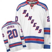 Reebok New York Rangers NO.20 Chris Kreider Men's Jersey (White Authentic Away)